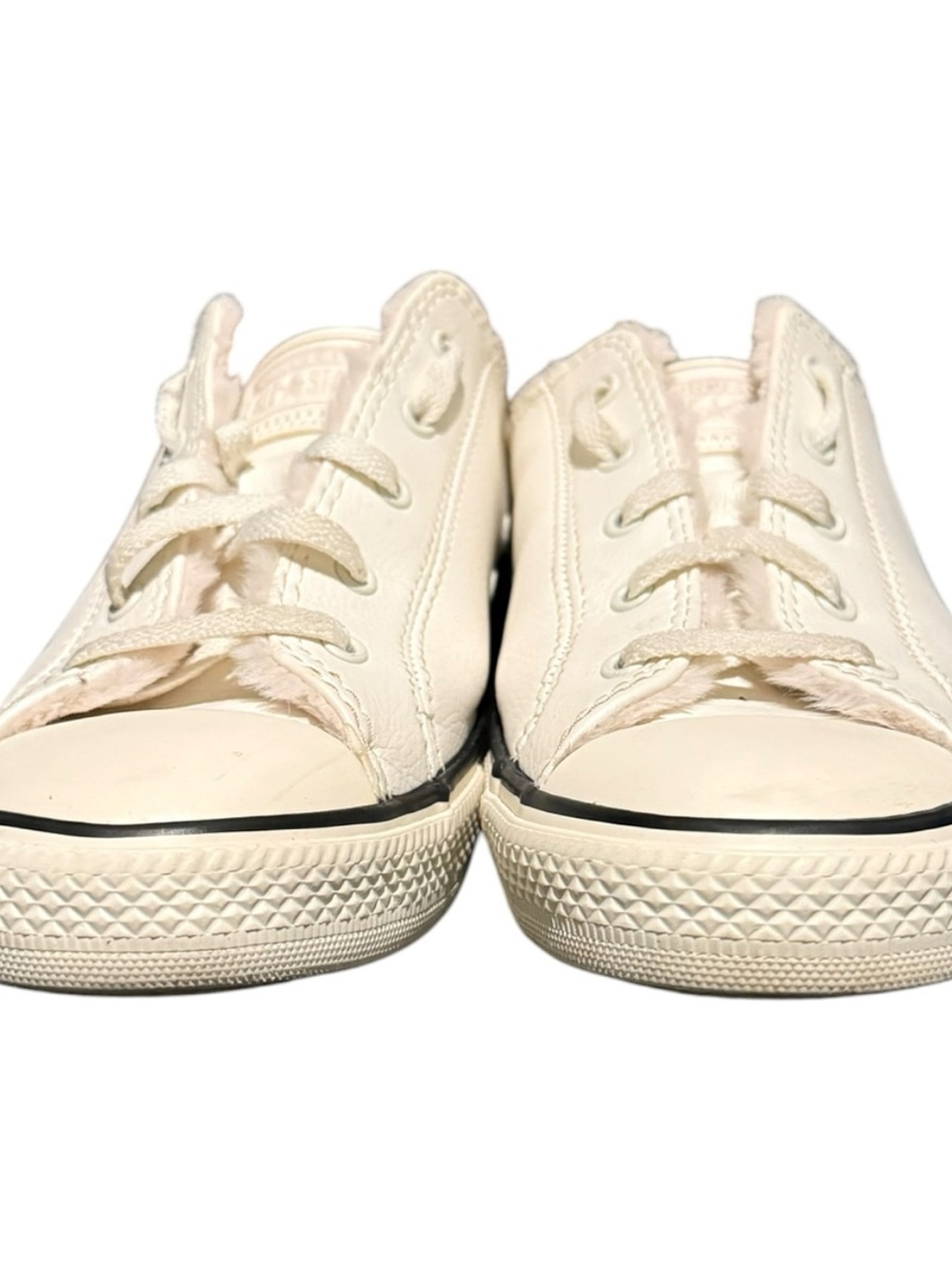 Converse CTAS DAINTY Mule Slip Egret Faux Leather Fur Sandal Womens Size 7.5 - Picture 3 of 9
